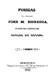 Poesías / del ciudadano José M. Heredia, ministro de la Audiencia del Estado de México | Biblioteca Virtual Miguel de Cervantes