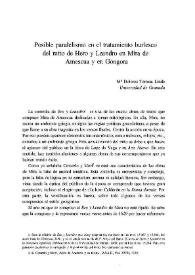 Posible paralelismo en el tratamiento burlesco del mito de Hero y Leandro en Mira de Amescua y en Góngora / M.ª Dolores Tortosa Linde | Biblioteca Virtual Miguel de Cervantes