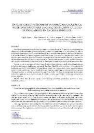 Línea de costa y sistemas de información geográfica: modelo de datos para la caracterización y cálculo de indicadores en la costa andaluza / José Ojeda Zújar, María del Pilar Díaz Cuevas, Antonio Prieto Campos y José Ignacio Álvarez Francoso | Biblioteca Virtual Miguel de Cervantes