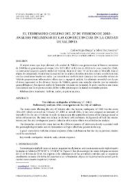 El terremoto chileno del 27 de febrero de 2010: análisis preliminar de las consecuencias en la ciudad de Valdivia / Carlos Rojas Hoppe y Silvia Díez Lorente | Biblioteca Virtual Miguel de Cervantes