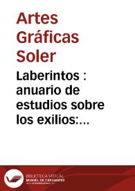 Laberintos [Texto impreso]: anuario de estudios sobre los exilios. Año 2010, 12 | Biblioteca Virtual Miguel de Cervantes