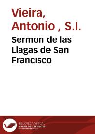 Sermon de las Llagas de San Francisco | Biblioteca Virtual Miguel de Cervantes