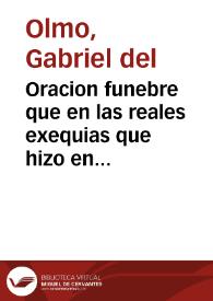 Oracion funebre que en las reales exequias que hizo en la... Catedral de Segorbe... D. Francisco de Cepeda y Guerrero, obispo de ella... este año 1746... por la muerte de Don Felipe V... | Biblioteca Virtual Miguel de Cervantes