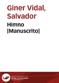 Himno [Manuscrito] | Biblioteca Virtual Miguel de Cervantes