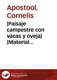 [Paisaje campestre con vacas y oveja] [Material gráfico] | Biblioteca Virtual Miguel de Cervantes