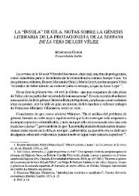 La "Ínsula" de Gila. Notas sobre la génesis literaria de la protagonista de "La serrana de la Vera" de Luis Vélez / Mercedes Cobos | Biblioteca Virtual Miguel de Cervantes