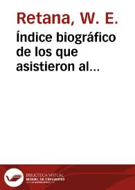 Índice biográfico de los que asistieron al descubrimiento de las islas Filipinas | Biblioteca Virtual Miguel de Cervantes