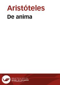 De anima / Johanne Argyropylo interprete.  | Biblioteca Virtual Miguel de Cervantes