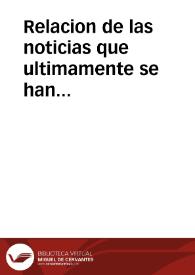 Relacion de las noticias que ultimamente se han recibido de los estragos causados en todo el reyno de Valencia, desde el dia veinte y tres de Marzo, que empezaron los primeros Uracanes, y Terremotos, hasta la noche del dia dos de Abril, en que se repitiò, segun se refiere en las Cartas de tres del mismo, de este año de mil setecientos quarenta y ocho | Biblioteca Virtual Miguel de Cervantes