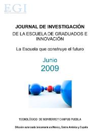 Journal de Investigación de la Escuela de Graduados e Innovación. Junio 2009 | Biblioteca Virtual Miguel de Cervantes