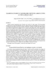 Examining floristic boundaries between garden types at the global scale / Josep Padullés Cubino, Josep Vila Subirós y Carles Barriocanal Lozano | Biblioteca Virtual Miguel de Cervantes