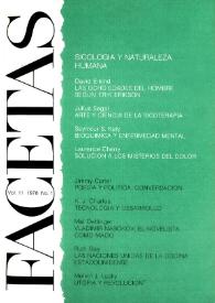 Facetas. Núm. 1. Vol. 11, 1978 | Biblioteca Virtual Miguel de Cervantes