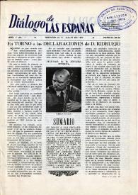 Diálogo de Las Españas. Año I, núm. 1, julio de 1957 | Biblioteca Virtual Miguel de Cervantes