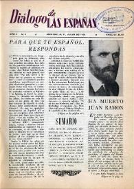 Diálogo de Las Españas. Año 2, núm. 2, julio de 1958 | Biblioteca Virtual Miguel de Cervantes