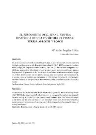 "El testamento de D. Juan I", novela histórica de una escritora olvidada: Teresa Arróniz y Bosch / Mª de los Ángeles Ayala | Biblioteca Virtual Miguel de Cervantes