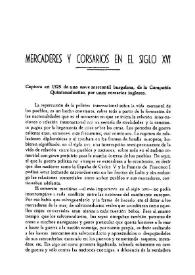 Mercaderes y corsarios en el siglo XVI / Manuel Basas | Biblioteca Virtual Miguel de Cervantes