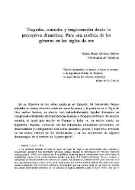 Tragedia, comedia y tragicomedia desde la preceptiva dramática: para una poética de los géneros en los siglos de oro / María Rosa Álvarez Sellers | Biblioteca Virtual Miguel de Cervantes