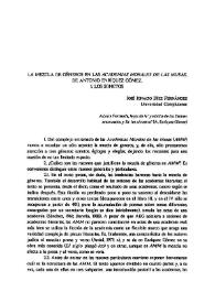 La mezcla de géneros en las "Academias morales de las musas", de Antonio Enríquez Gómez. Los sonetos / José Ignacio Díez Fernández | Biblioteca Virtual Miguel de Cervantes