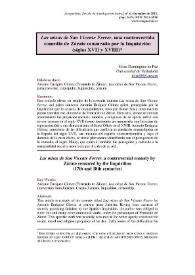 "Las misas de San Vicente Ferrer", una controvertida comedia de Zárate censurada por la Inquisición (siglos XVII y XVIII) / Elisa Domínguez de Paz | Biblioteca Virtual Miguel de Cervantes