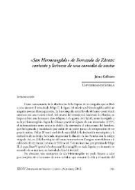 "San Hermenegildo" de Fernando de Zárate: contexto y lecturas de una comedia de santos / Jaime Galbarro García | Biblioteca Virtual Miguel de Cervantes