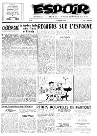 Espoir : Organe de la VIª Union régionale de la C.N.T.F. Num. 6, 11 février 1962 | Biblioteca Virtual Miguel de Cervantes