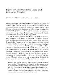 Eugenio de Ochoa traductor de George Sand: "Leoni Leone" y "El secretario" / Cristina Solé Castells | Biblioteca Virtual Miguel de Cervantes