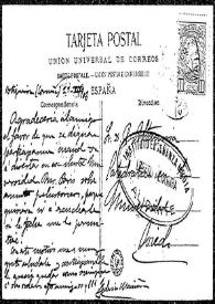 Tarjeta postal de Federico Macicor a Rafael Altamira. La Coruña, 29 de diciembre de 1908 | Biblioteca Virtual Miguel de Cervantes