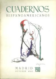 Cuadernos Hispanoamericanos. Núm. 190, octubre 1965 | Biblioteca Virtual Miguel de Cervantes