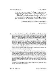 La maquinaria de la persuasión. Política informativa y cultural de Estados Unidos en España / Lorenzo Delgado Gómez-Escalonilla | Biblioteca Virtual Miguel de Cervantes