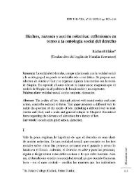 Hechos, razones y acción colectiva: reflexiones en torno a la ontología social del derecho / Richard Ekins (Traducción del inglés de Natalia Scavuzzo) | Biblioteca Virtual Miguel de Cervantes