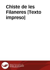 Chiste de les Filaneres | Biblioteca Virtual Miguel de Cervantes