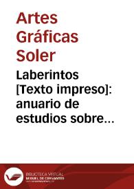 Laberintos [Texto impreso]: anuario de estudios sobre los exilios. Número 16 - Año 2014 | Biblioteca Virtual Miguel de Cervantes