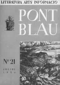 Pont blau : literatura, arts, informació. Any III, núm. 21, juliol del 1954 | Biblioteca Virtual Miguel de Cervantes