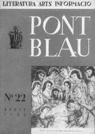 Pont blau : literatura, arts, informació. Any III, núm. 22, agost del 1954 | Biblioteca Virtual Miguel de Cervantes