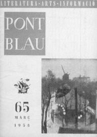 Pont blau : literatura, arts, informació. Any VII, núm. 65, març del 1958 | Biblioteca Virtual Miguel de Cervantes