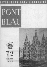 Pont blau : literatura, arts, informació. Any VII, núm. 72, octubre del 1958 | Biblioteca Virtual Miguel de Cervantes