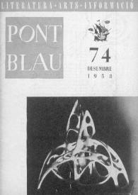 Pont blau : literatura, arts, informació. Any VII, núm. 74, desembre del 1958 | Biblioteca Virtual Miguel de Cervantes