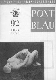 Pont blau : literatura, arts, informació. Any IX, núm. 92, juny del 1960 | Biblioteca Virtual Miguel de Cervantes