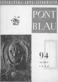 Pont blau : literatura, arts, informació. Any IX, núm. 94, agost del 1960 | Biblioteca Virtual Miguel de Cervantes