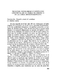 Tradición, popularismo e innovación lingüística en la poesía de Neruda y en la lírica hispanoamericana / Gastón Carrillo Herrera | Biblioteca Virtual Miguel de Cervantes