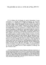 Un periodista en verso en el Río de la Plata, 1874-75 / Luis Monguió | Biblioteca Virtual Miguel de Cervantes