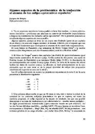 Algunos aspectos de la problemática de la traducción al alemán de los sufijos apreciativos españoles / Jacques de Bruyne | Biblioteca Virtual Miguel de Cervantes