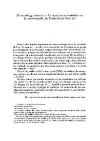 El monólogo interior y los medios contextuales en "La amortajada", de María Luisa Bombal / Petrona D. Rodríguez Pasqués | Biblioteca Virtual Miguel de Cervantes