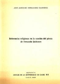 Referencias religiosas en la canción del pirata de Fernando de Quiñones / José Antonio Hernández Guerrero | Biblioteca Virtual Miguel de Cervantes