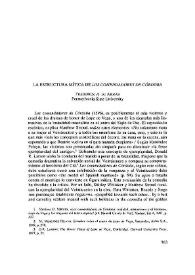 La estructura mítica de "Los comendadores de Córdoba" / Frederick A. De Armas | Biblioteca Virtual Miguel de Cervantes