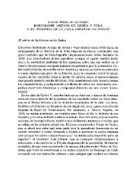 El otro tesoro de las Indias: Bartolomé Arzáns de Orsúa y Vela y su "Historia de la Villa Imperial de Potosí" / Lewis Hanke | Biblioteca Virtual Miguel de Cervantes