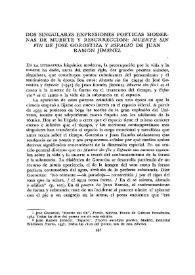 Dos singulares expresiones poéticas de muerte y resurrección: "Muerte sin fin" de José Gorostiza y "Espacio" de Juan Ramón Jiménez / Graciela Palau de Nemes | Biblioteca Virtual Miguel de Cervantes