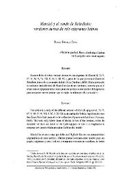 Marcial y el Conde de Rebolledo: versiones áureas de 6 epigramas latinos / Rafael González Cañal | Biblioteca Virtual Miguel de Cervantes