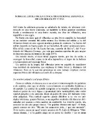 Sobre el estilo de la lírica tradicional española en los siglos XV y XVI / Antonio Sánchez-Romeralo | Biblioteca Virtual Miguel de Cervantes