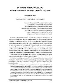 Itziar Pascual Ortiz: "La AMAEM Marías Guerreras. Asociacionismo de mujeres y acción cultural". Castellón de la Plana: Universitat Jaume I, 2014, 281 págs. [Reseña] / Ángela Monleón | Biblioteca Virtual Miguel de Cervantes